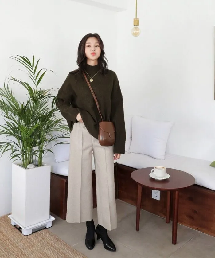 Cách phối đồ với quần tây ống rộng nữ thanh lịch và quyến rũ