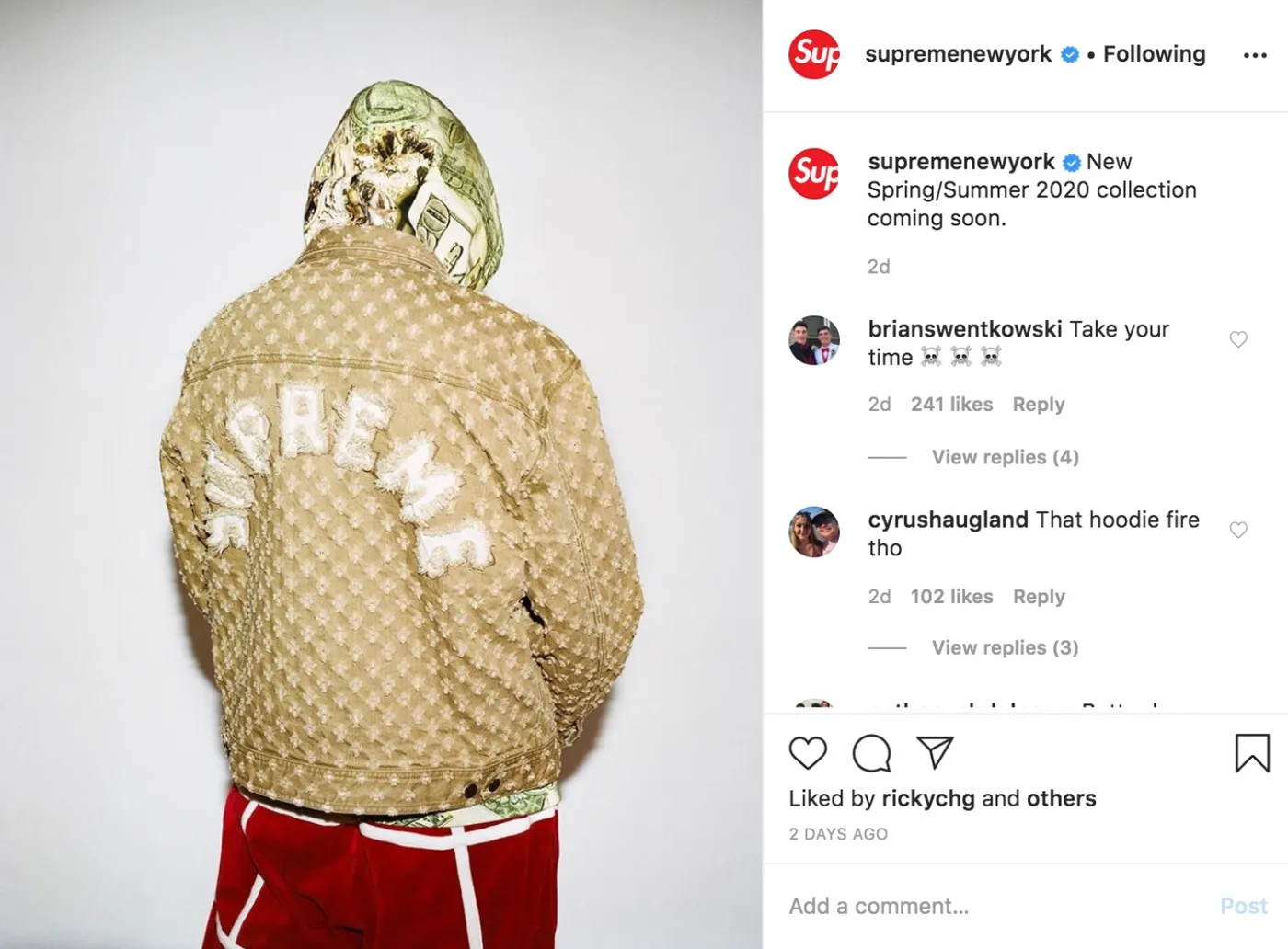 Supreme tung hình ảnh teaser chính thức cho BST Xuân/Hè 2020