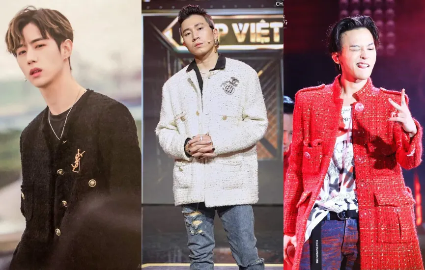 Những sao nam nào tích cực lăng xê áo khoác vải tweed