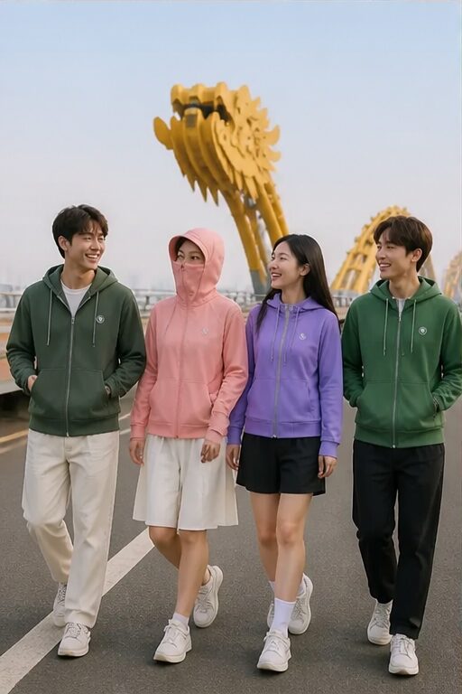 áo hoodie xanh rêu, có mũ, khóa kéo. áo hoodie tím, có mũ, khóa kéo.